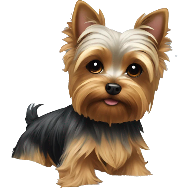 Yorkie in the snow emoji