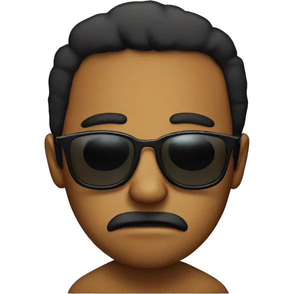 sad with sunglasses face emoji