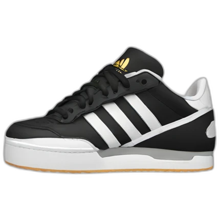 adidas black shoe emoji