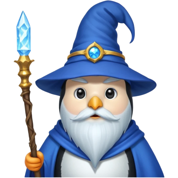 Penguin Wizard emoji