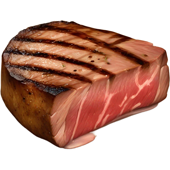 Medium rare steak emoji