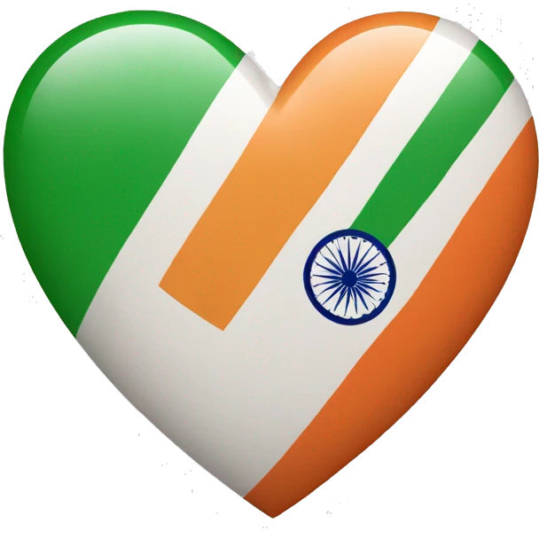 indian flag in heart emoji