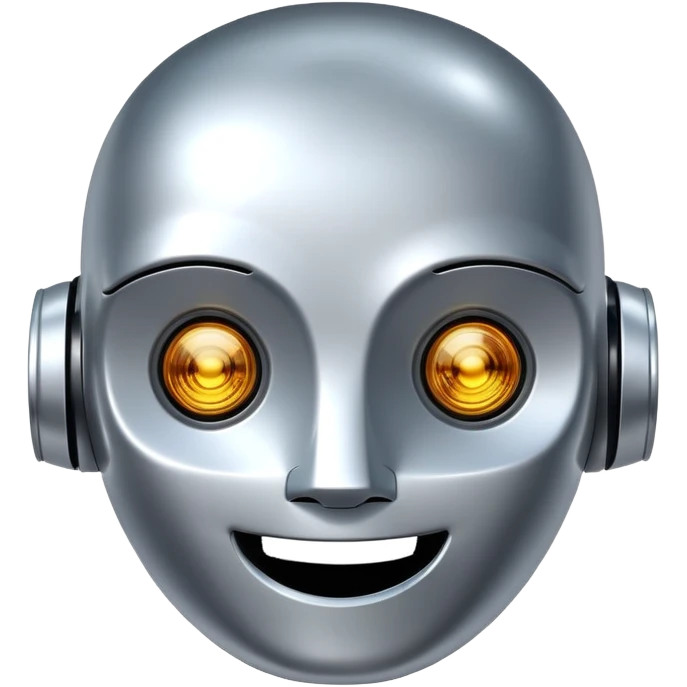 happy robot face emoji