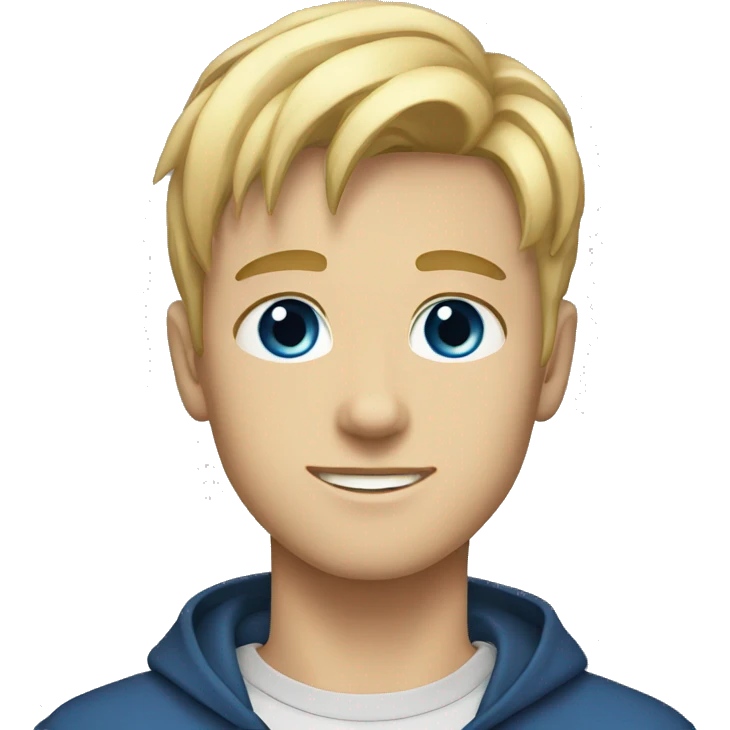 17 year old male blonde hair blue eyes emoji