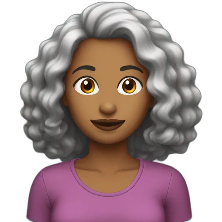 Mujer de pelo negro  emoji