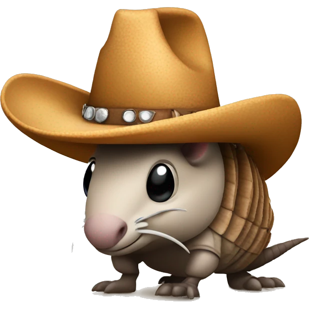 Armadillo wearing a cowboy hat emoji