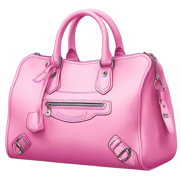 pink balenciaga city bag emoji