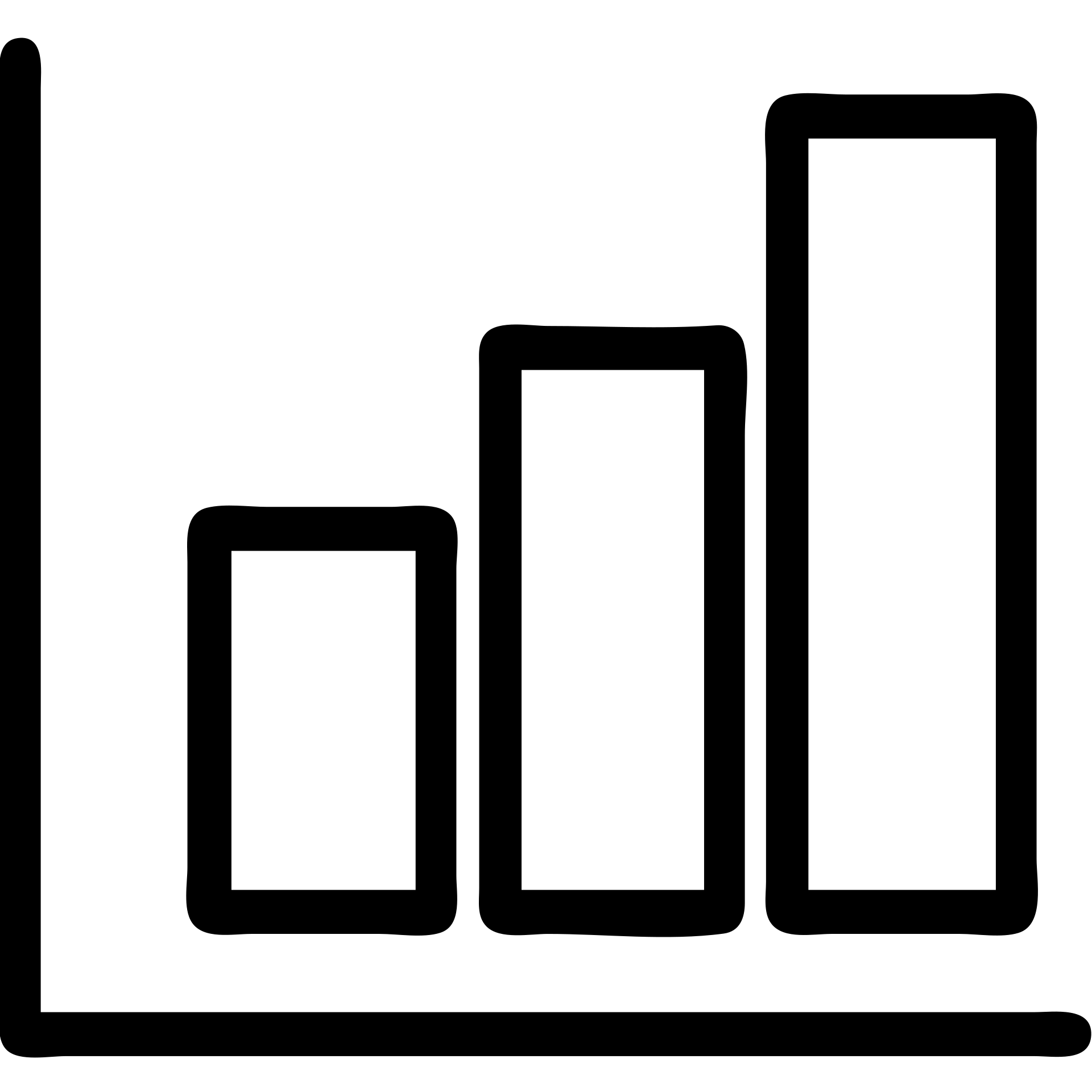 minimalist outline icon of a bar chart, finance theme emoji