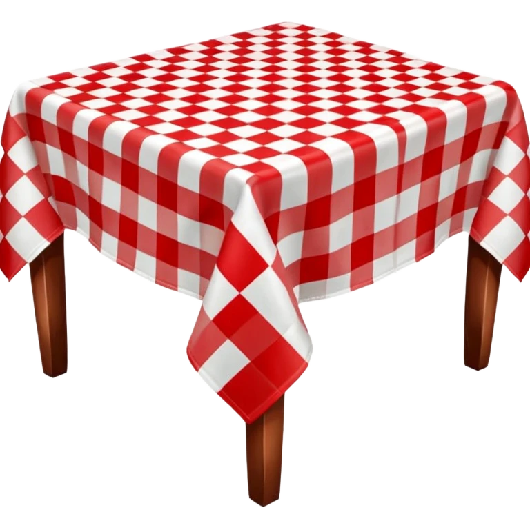 checkered tablecloth on an empty table emoji