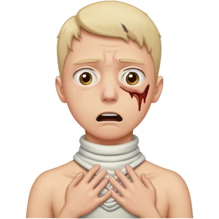 Being attacked and choked on neck  emoji