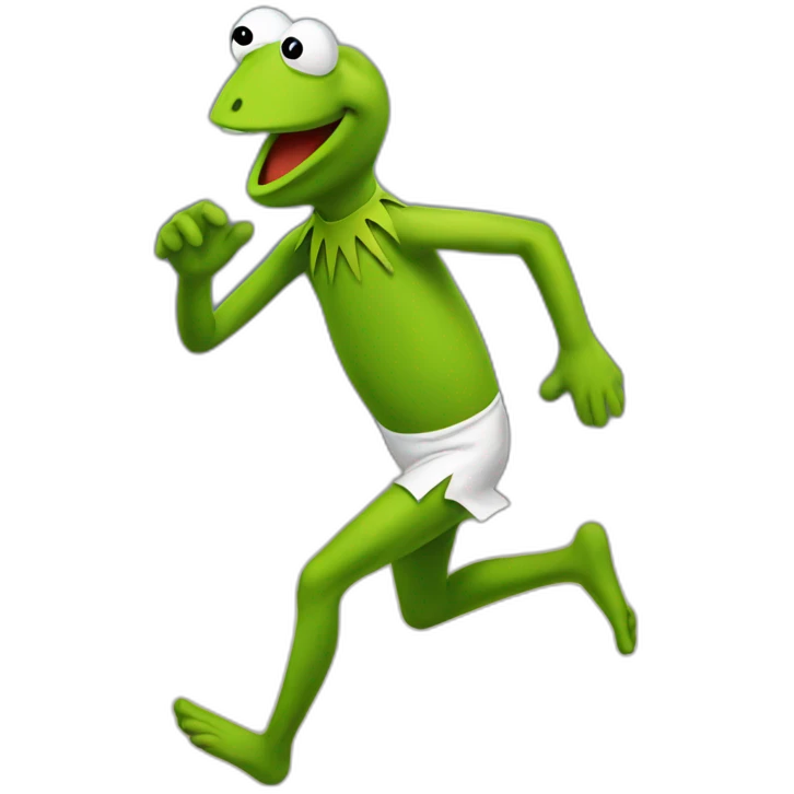 Kermit run emoji