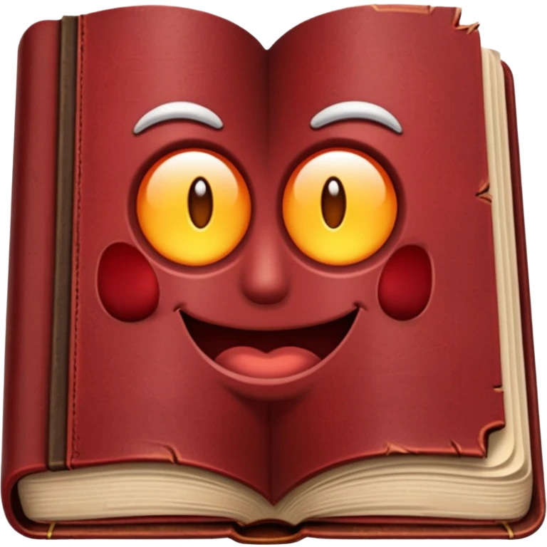 dark red book open emoji