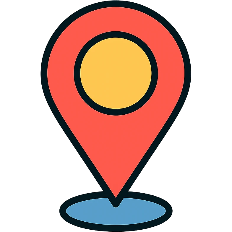 map pin icon, professional modern style, clean lines, suitable for business use emoji
