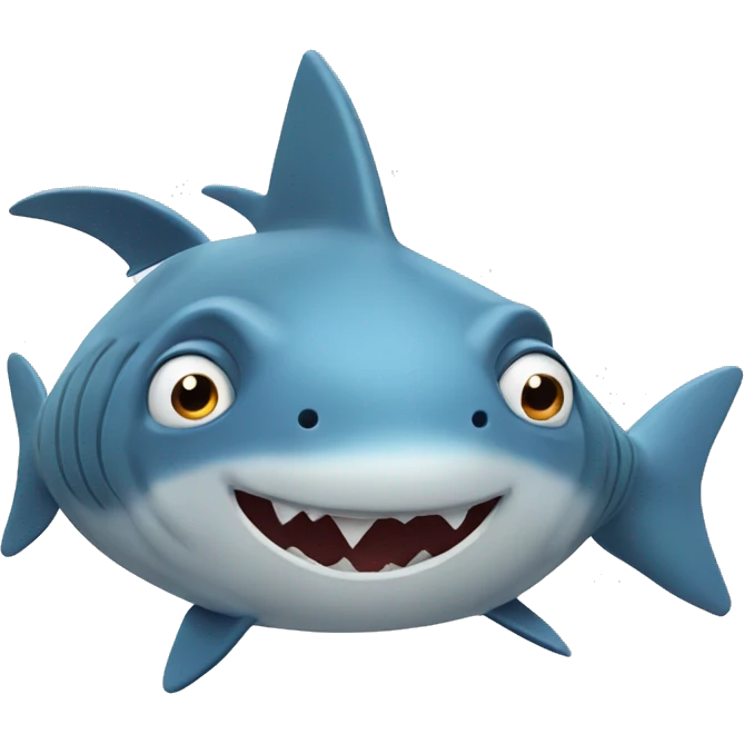 fish swimming with shark emoji