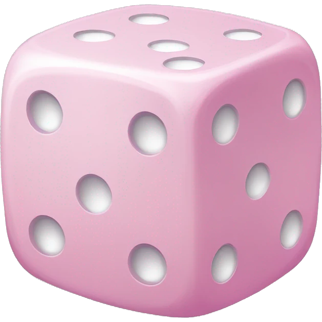 pastel pink dice realistic emoji