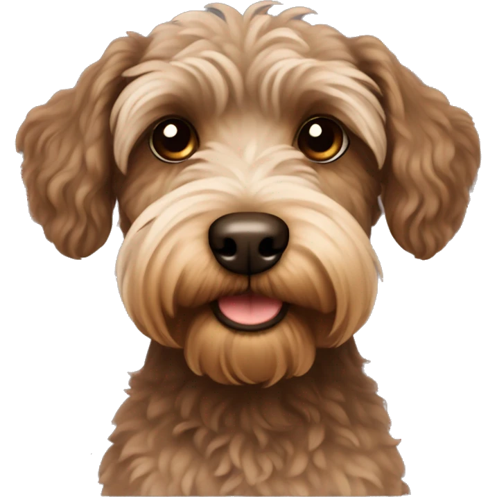 brown schnoodle full body emoji