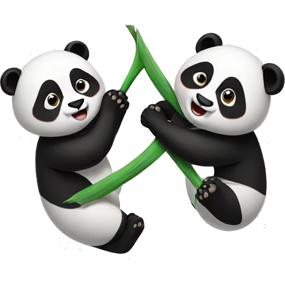 panda being split into two emoji