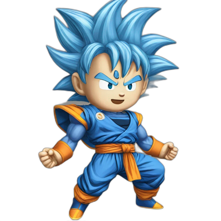 super sayian blue goku emoji