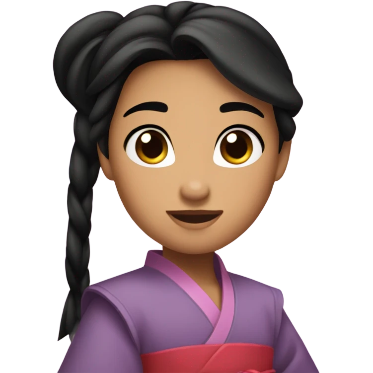 Mulan sending love emoji