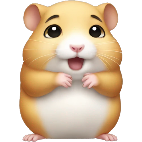 hamster that is crying of sadness  emoji