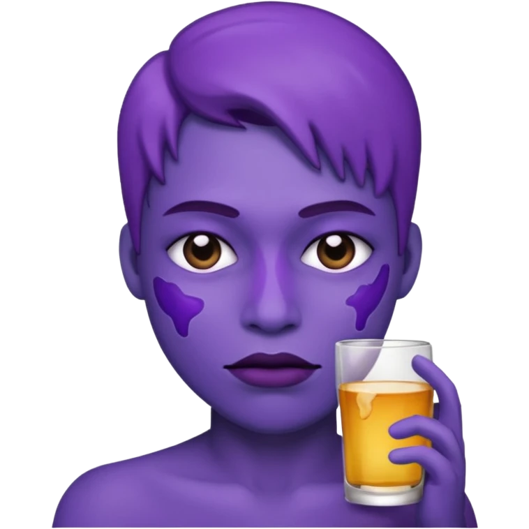 purple drunk emoji