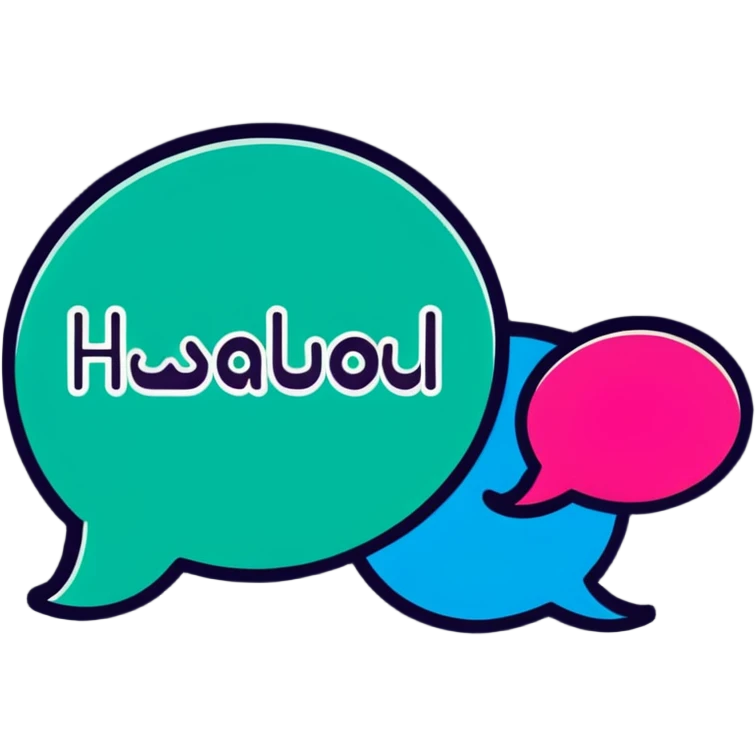Colorful cartoon speech bubble with the name حسیب in fun decorative Arabic typography emoji