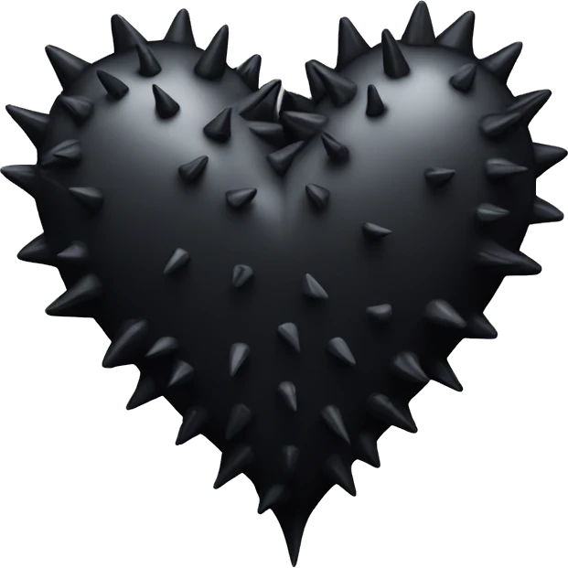 Black spike heart emoji