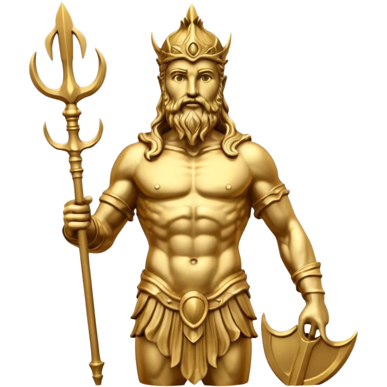 golden poseidon statue emoji