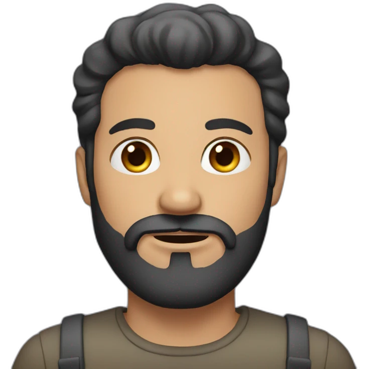 Man with dark beard emoji