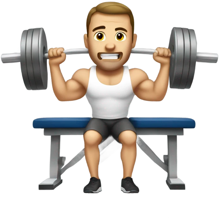 Man doing bench press emoji