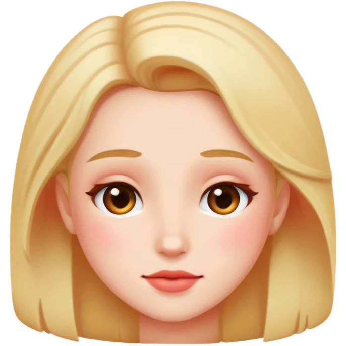 Blushing head emoji
