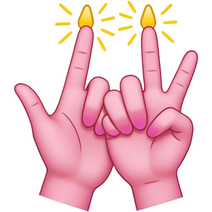 2D yellow pinky-promise/Pinky swear/ pinky handshake gesture emoji, bold outline, transparent 1024×1024. emoji