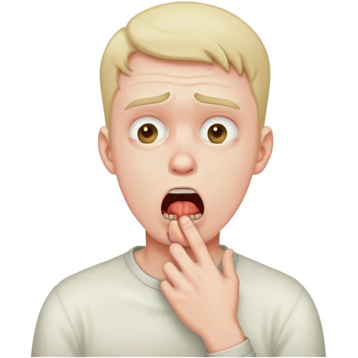 a guy choking himself  emoji