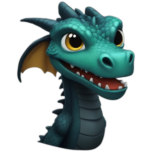 Dragon noir emoji