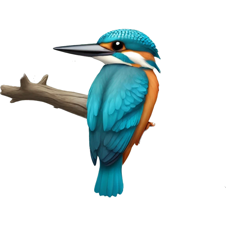 kingfisher sitting on a branch emoji