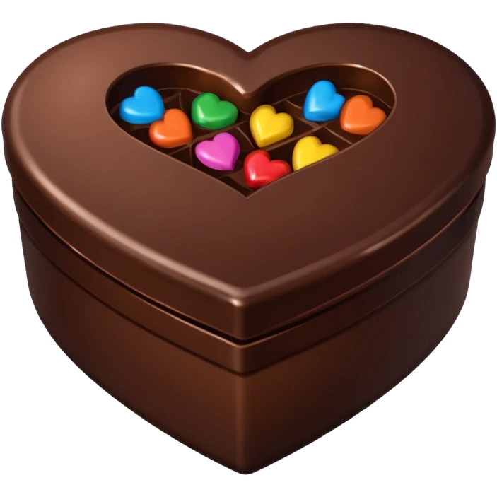 Heart shaped box of chocolate emoji
