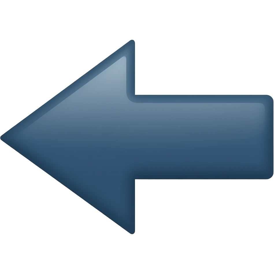 DARK BLUE ARROW TO THE LEFT emoji