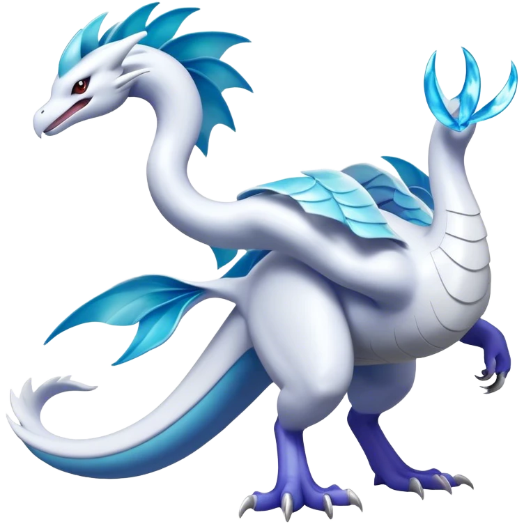 Lugia-suicune-salamence-hybrid, full body emoji