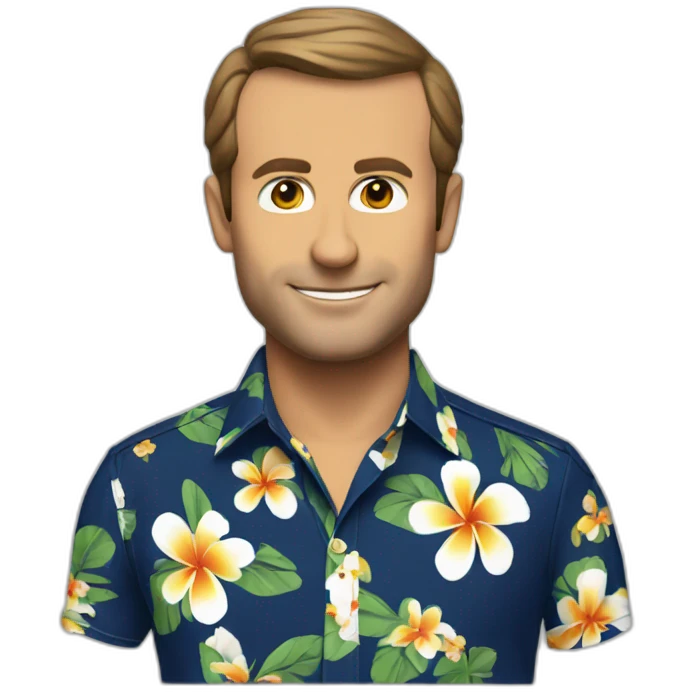 macron hawaian shirt emoji