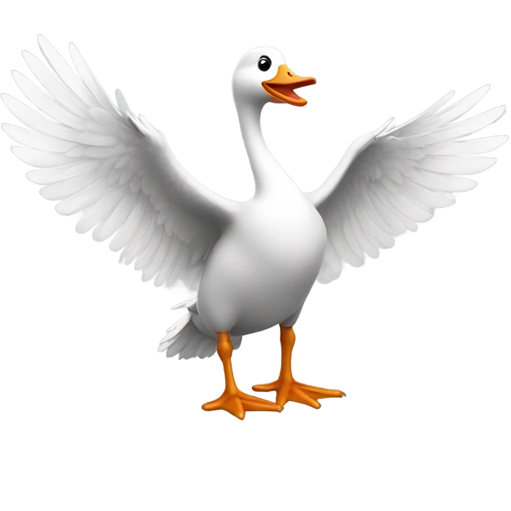 a goose giving a high five emoji