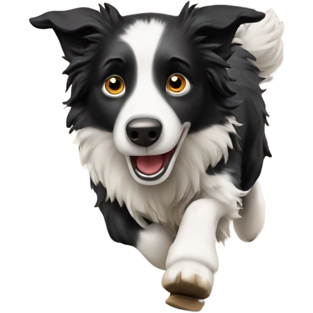 Border collie chasing sheep emoji