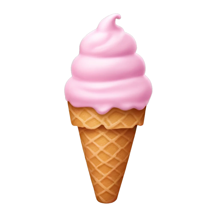 pastel pink ice cream emoji