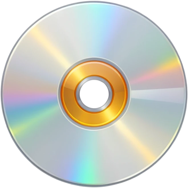 белый светящийся CD-диск, no background emoji