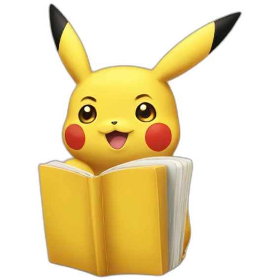pikachu book emoji
