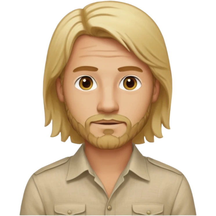 male blond long hair agent with short beard in egypt emoji