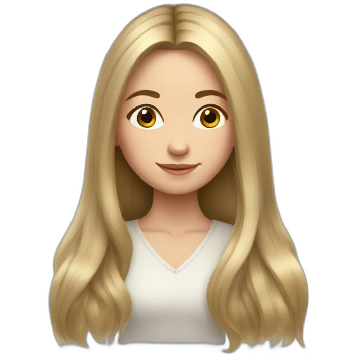 russian girl with long-shoulder hair emoji