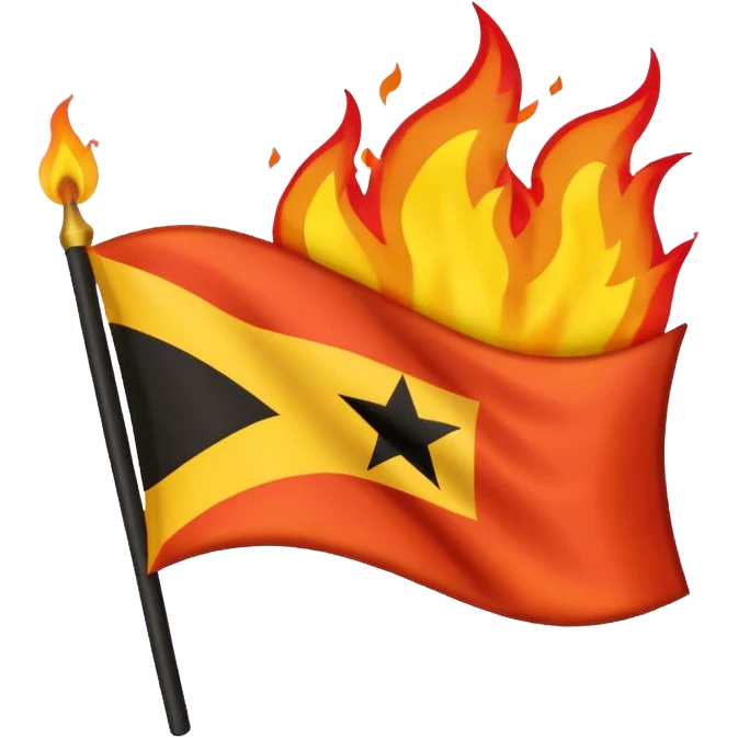 Tanzania flag on fire emoji