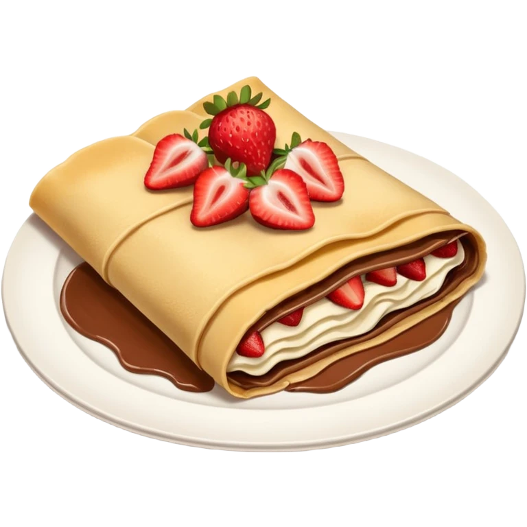Nutella crepe with strawberry’s  emoji
