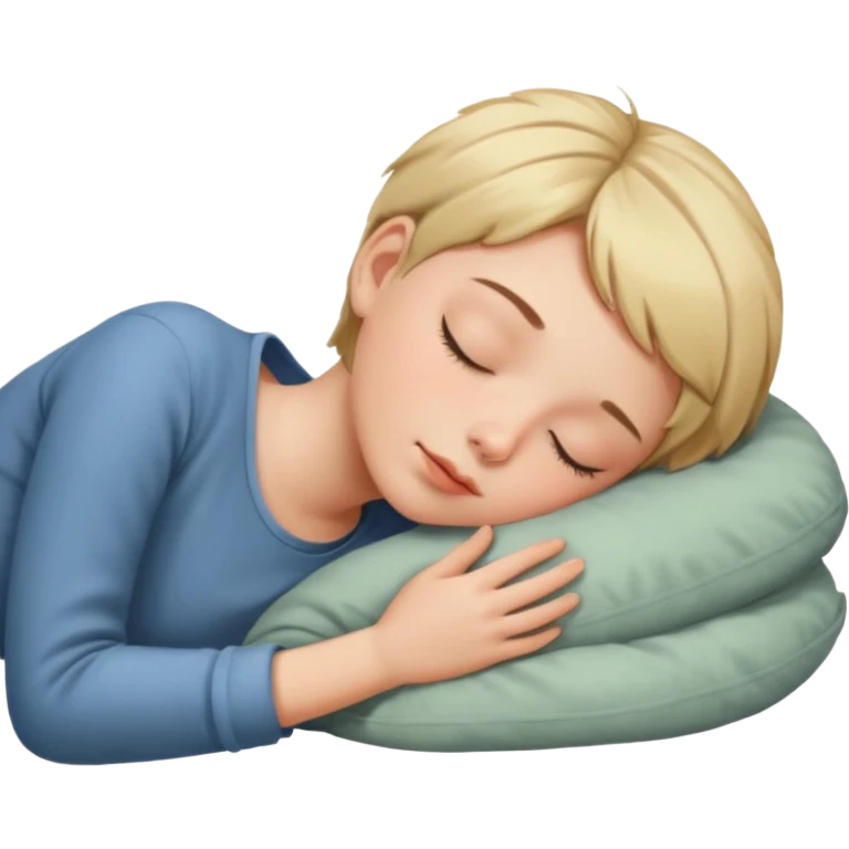 Sleeping short-haired girl emoji