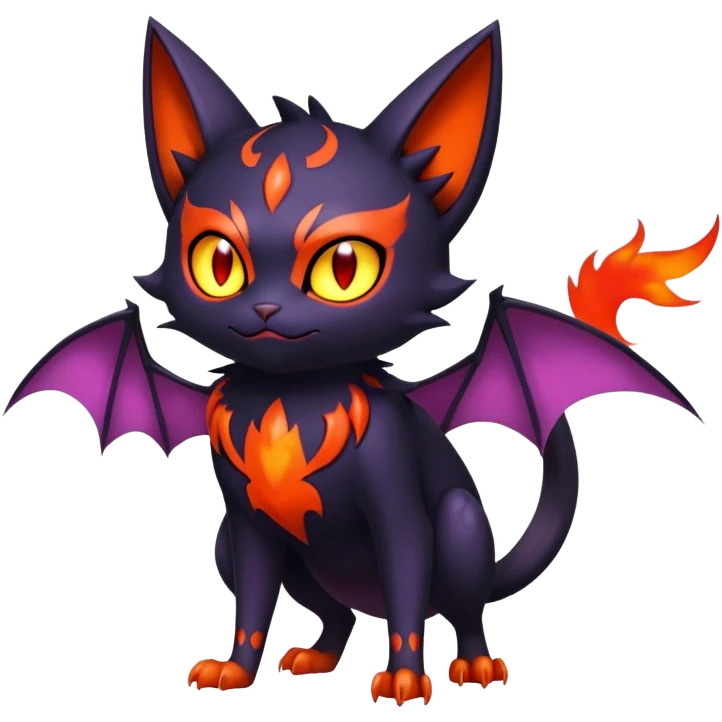 Noibat-Litten-Bat-CatFakémon-hybrid-creature (full body)  emoji